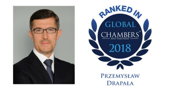 Chambers Europe 2018 – Auszeichnung für Prof. Przemysław Drapała und Kanzlei JARA DRAPAŁA & PARTNERS