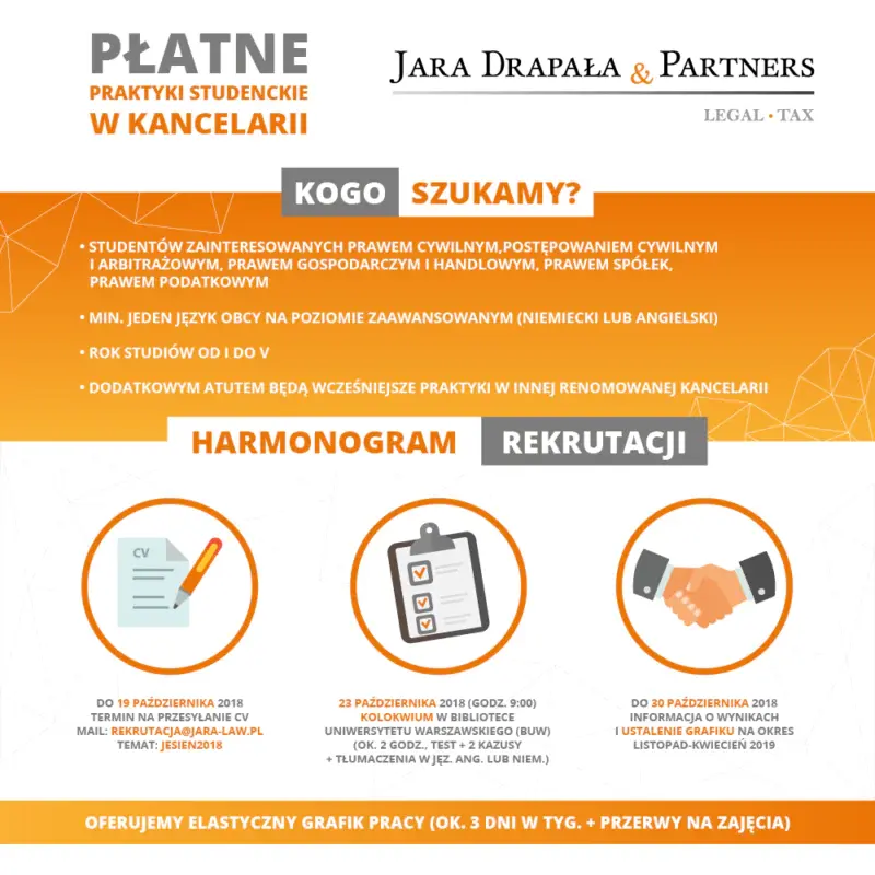 Zapraszamy na płatne praktyki studenckie w JDP